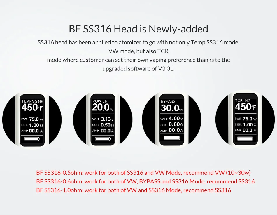 [RU/FR/ES] оригинальная Joyetech BF SS316 головка 0.5ohm/0.6ohm/1.0ohm сменная катушка для CUBIS/eGO AIO Kit/Cuboid Mini E-Cig