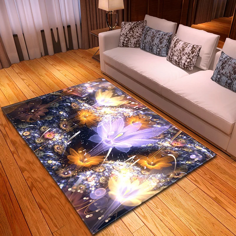 

Dream 3D flower Large Size Home Carpets for Living Room Bedroom Area Rugs Red Rose pattern Child Room Decor Soft Carpet Doormat