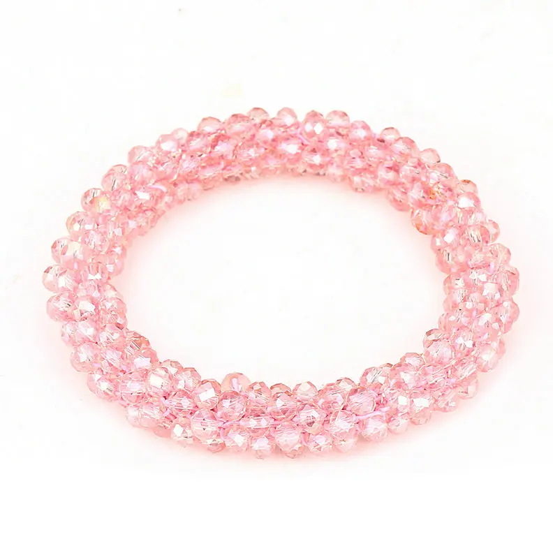 Bohemian Crystal Beaded Stretch Bracelet for Women - Vintage Boho Party Jewelry