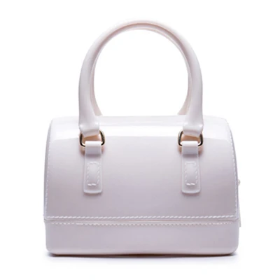 Мини-Бостонская сумка летняя Милая силиконовая сумка конфетного цвета ПВХ женская сумка бутик сумка через плечо Femenino Bolso BH1090 - Цвет: white
