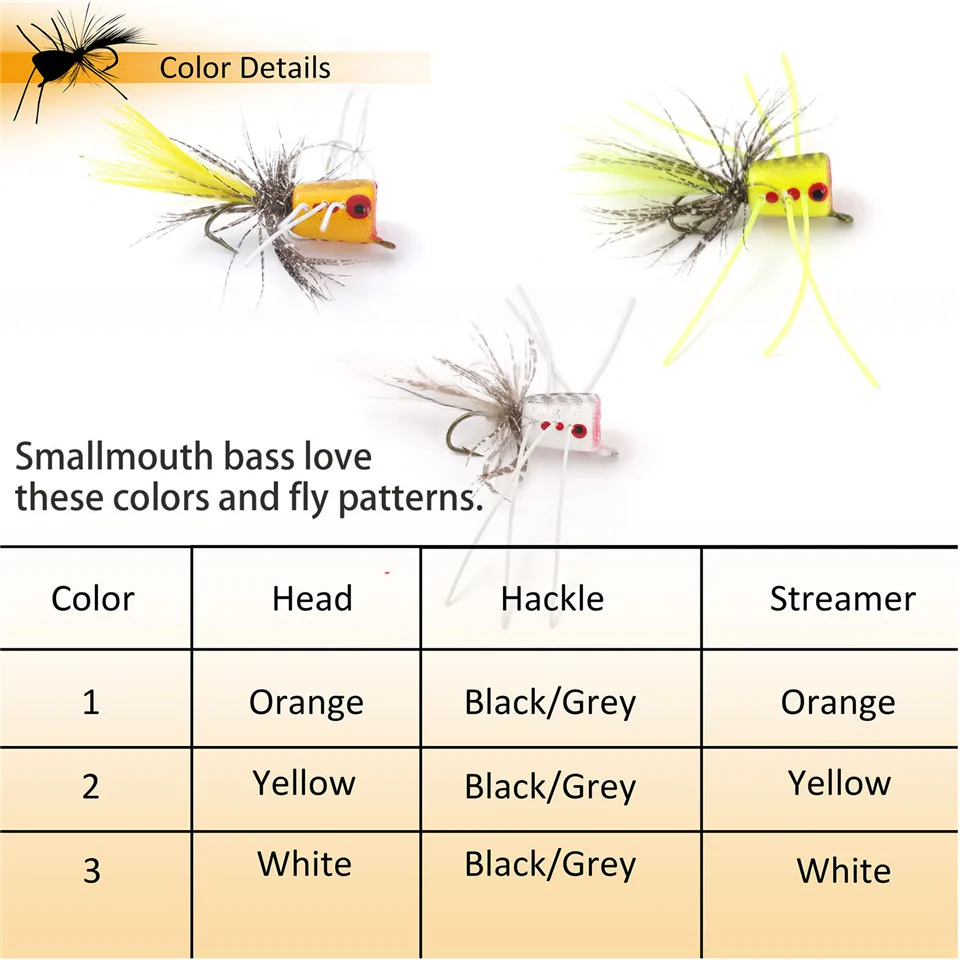 Maximumcatch 6#/8#/10# Поппер муха крючок бас Муха Рыбалка