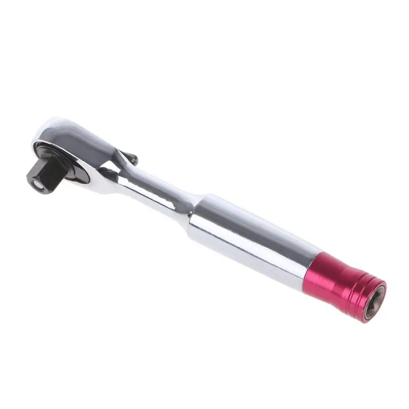 HAIK De Cambio r/ápido Llave de Tubo de 1//4 Pulgadas de Doble Disco Cabeza Mini Carraca Puntas de Destornillador Porta-Herramienta Robusta de trinquete Asas de Doble Recubrimiento