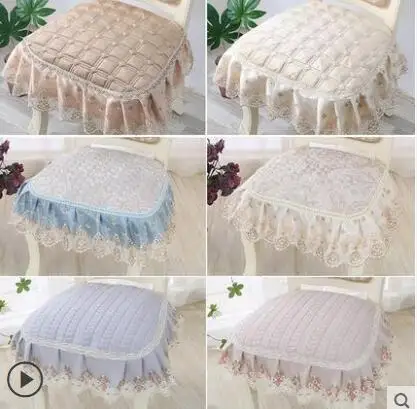 

Dining chair cushion four seasons slip simple European style dining chair cover pastoral fabric dining table and chair cushion