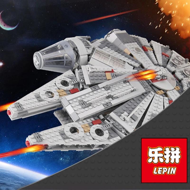 

1381PCS Lepin 05007 Millennium Falcon Star Wars Model Building Blocks Toys for Force Awaken legoing starwars Chewbacca 10467 25