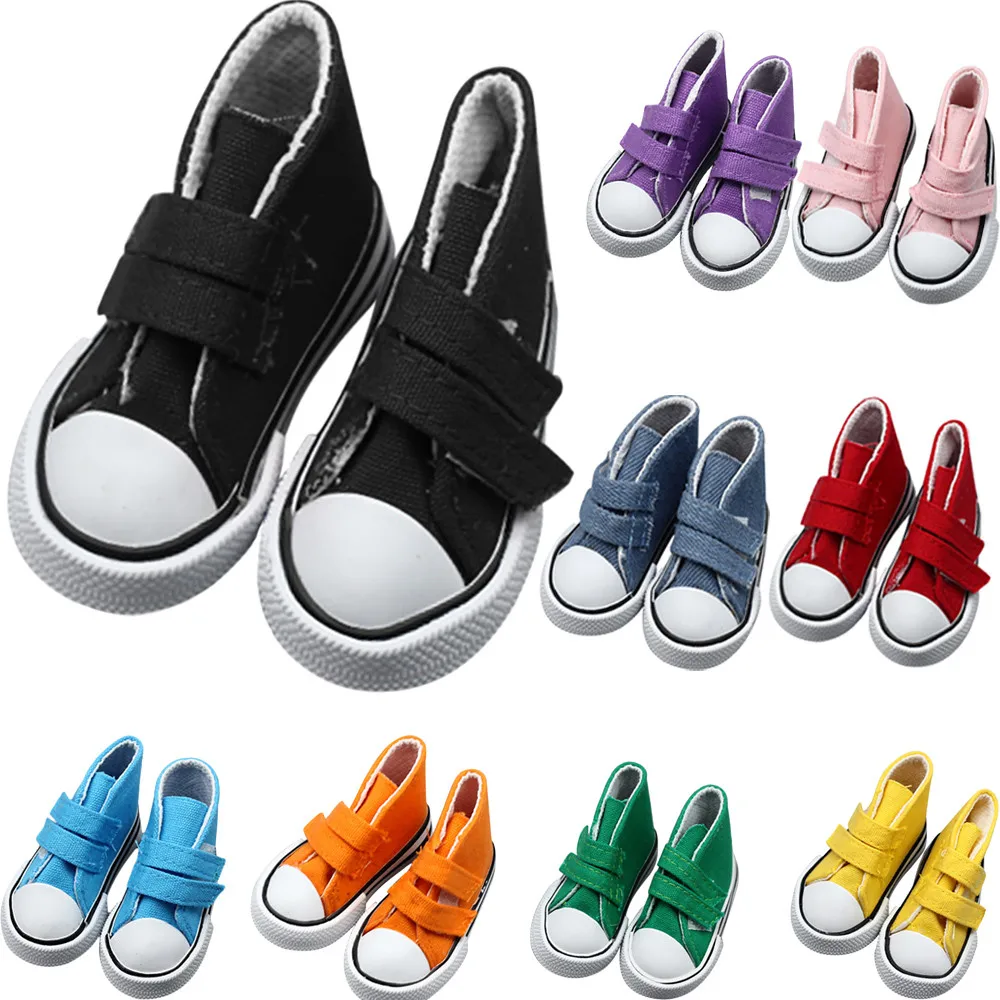

PU Canvas Magic Sticker Sneakers Shoes For 18 inch for American Girl & Boy Dolls the United States Girls Doll Clothing