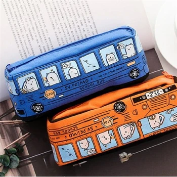 

1Pc Creative School Bus Pencil case Large Capacity Cute Pencil case School etui Pencilcase estuche escolar Trousse