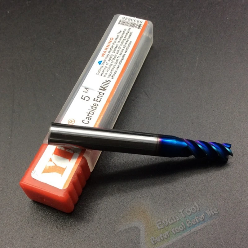YFT 5mm End Mill Router Bit Milling Cutter 4 blade HRC 60 Carbide metal