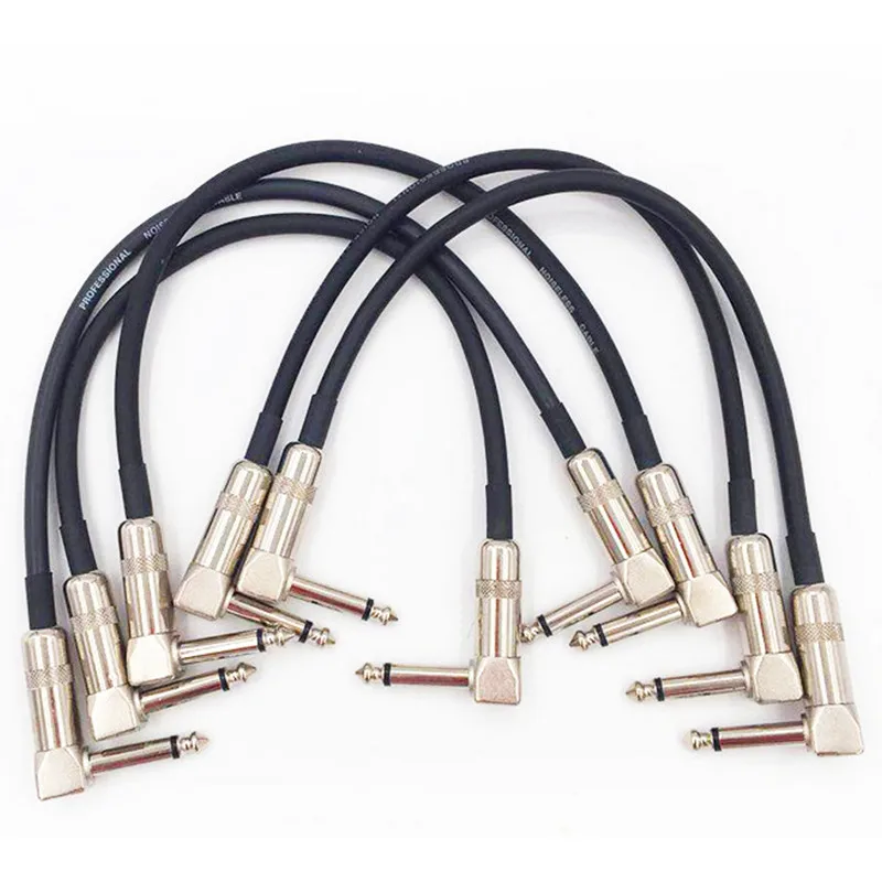 30cm 6.35 Plug Effect Pedal Guitar Cable Audio Connector Right Angle