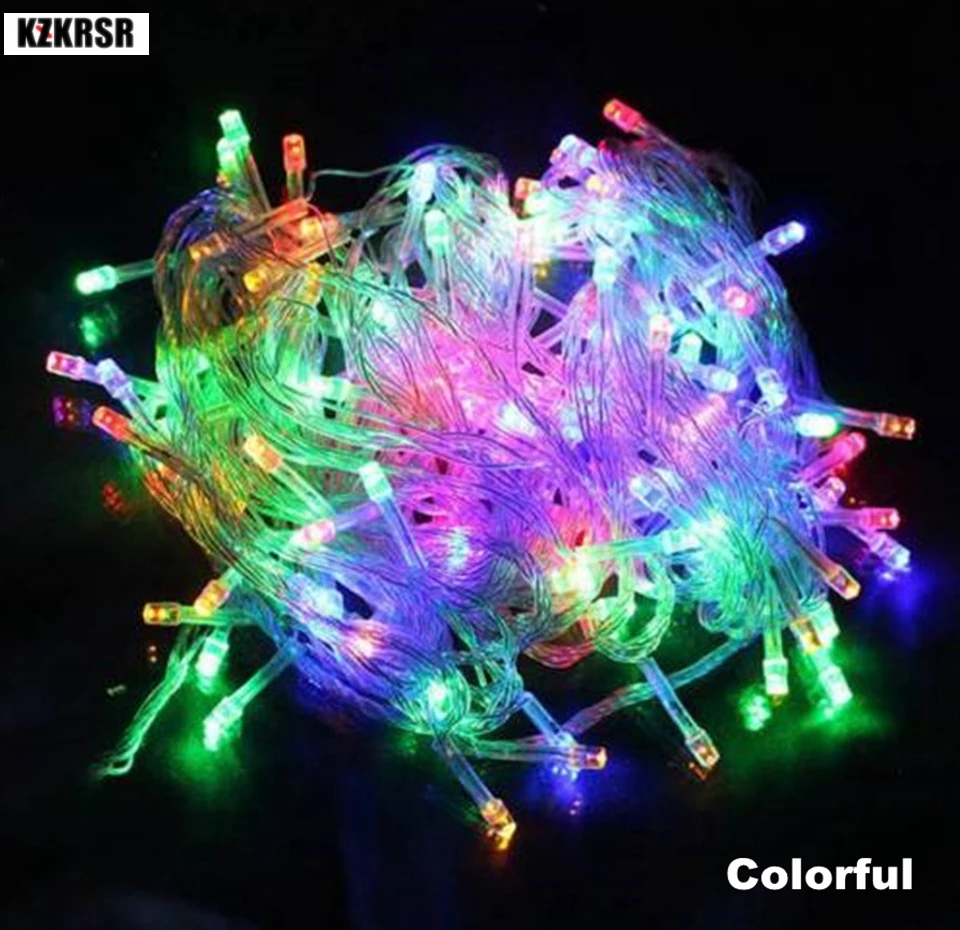 KZKRSR 10M 20M 50M AC220V 110V Led Holiday String Lights Decor for Xmas Garland Wedding Christmas Outdoor Waterproof Fairy Light KZKRSR 10M 20M 50M AC220V 110V Led Holiday String Lights Decor for Xmas Garland Wedding Christmas Outdoor Waterproof Fairy Light