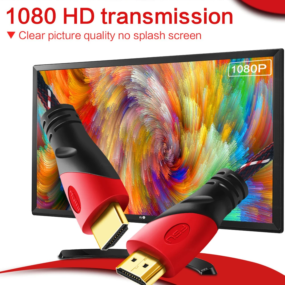 Тонкий нейлоновый позолоченный hdmi-кабель с поддержкой 3D 1080P hdmi-hdmi кабель 0,5 м 1 м 1,5 м 15 м кабель для мультимедийных устройств