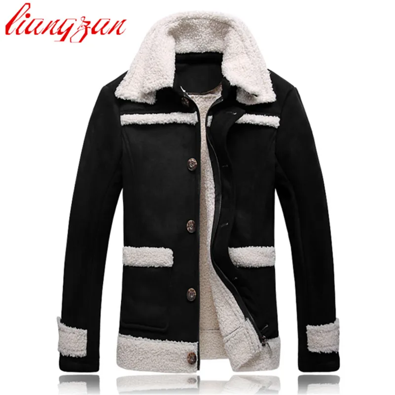 Men Winter Fleece Jacket And Coats Warm Snow Thick Cotton