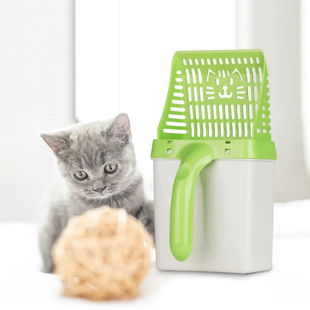 

Plastic Cat Litter Shovel Pet Cleanning Tool Litter Scooper Cat Sand Cleaning Scoop Tool with 15pcs Waste Bags Pet Supplies