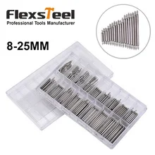 180pcs Watch Repair Tools Spring Bar Set 8-25MM Dia 1.5MM Watch Band Strap Link Pin Stainless Steel Double Flange Watchmarker