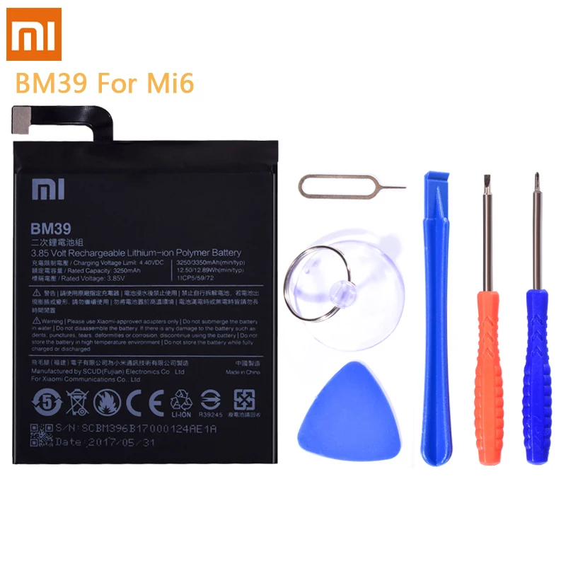 Оригинальный BM32 BM22 BM35 BM36 BM39 батарея для Xiaomi Mi 4 M4 Mi4 Mi5 5 Mi4C 4C Mi5S 5S Mi6 литий полимерный