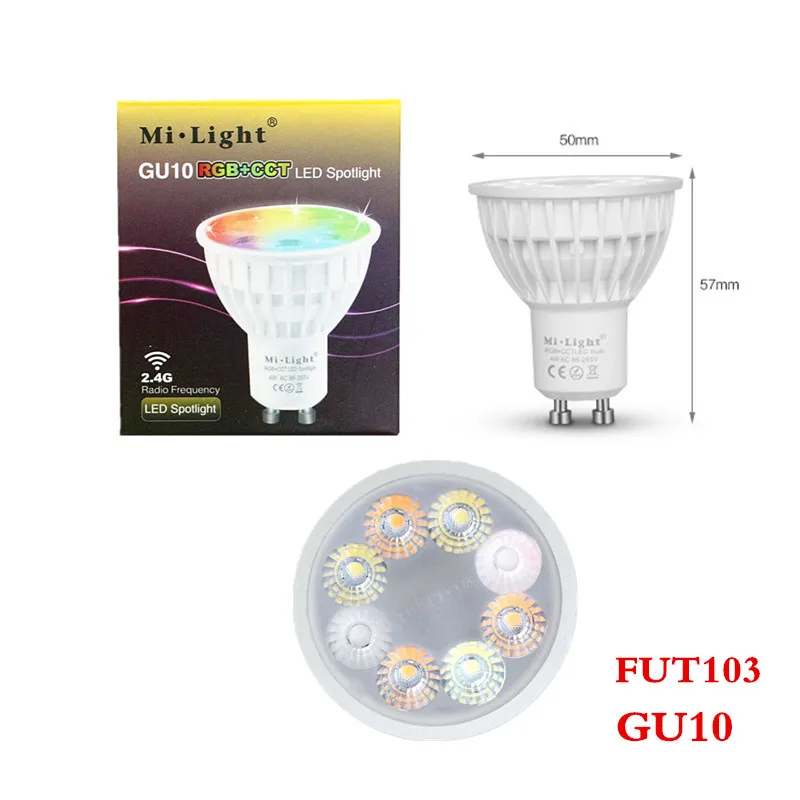 Светодиодный прожсветильник Тор GU10 FUT103 MR16 FUT104 4 Вт RGB + CCT 2 ГГц|led bulb|led spotlight gu10spotlight