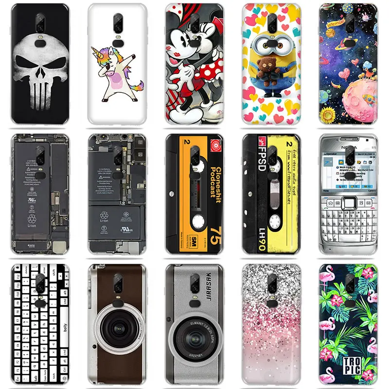 For Oneplus 6 Case One plus Oneplus6 Back Cover Funny Cartoon Painting Soft Silicone TPU Phone Bag Coque |