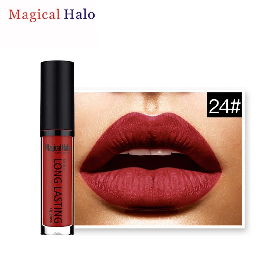 

New Brand 1pc Magical Halo Long Lasting Lip Gloss Fashion Sexy Lipstick Women Beauty Makeup Waterproof Matte Lipstick Pretty