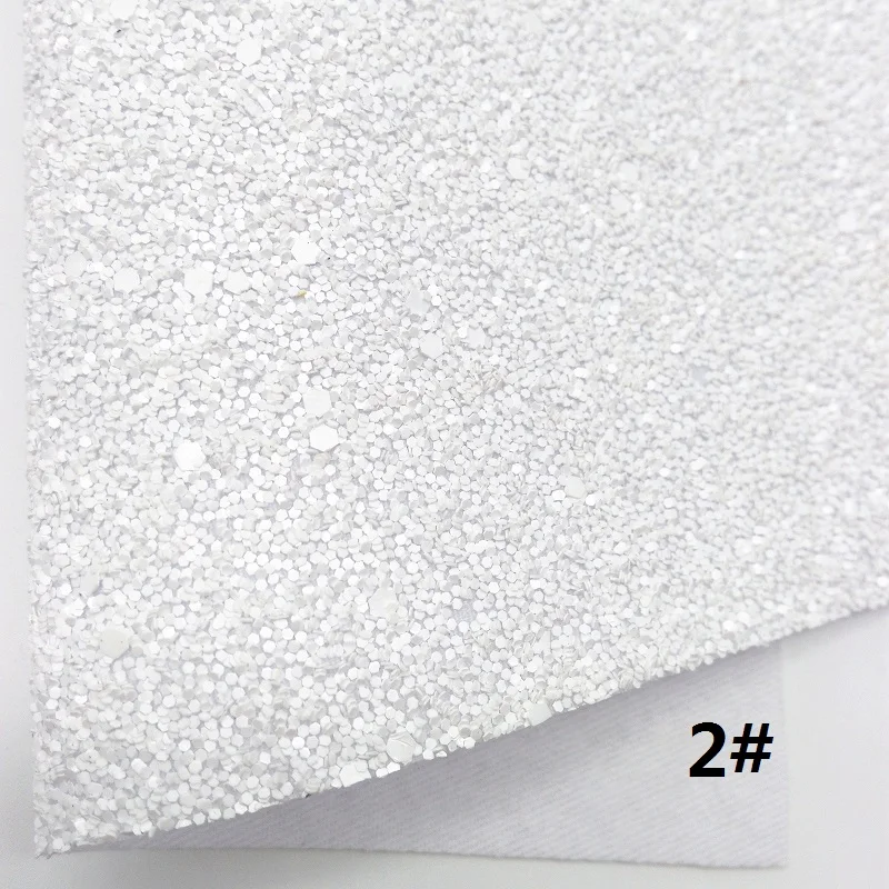 Белая Лоскутная блестящая холщовая простыня, " x 11" бумага с блестками, лист из искусственной кожи, массивная бабочка для волос с блеском и ткань для сережек XM001