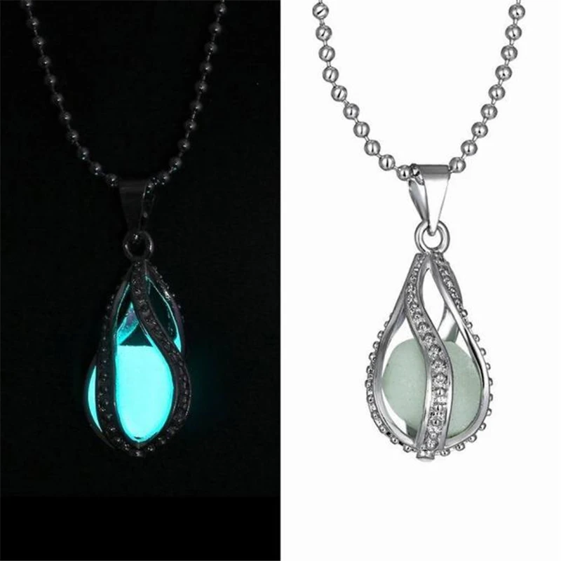 

Stylish Wild Necklace Luxury Long Pendant Necklace Elegant Women Glow In Dark Pendant Luminous Necklace High Quality LX110 L0326