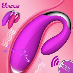 Силиконовые G spot беспроводной вибратор для женщин, 16 м Дистанционного Двойной клитора Вибратор, взрослых массажер секс-игрушка для женщин