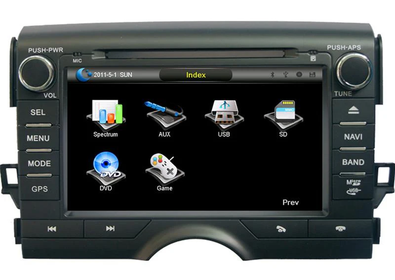 Best 8" in-dash Car DVD player with GPS(optional),audio Radio stereo,USB/SD,AUX,Bluetooth/TV,car multimedia headunit for Toyota Reiz 0