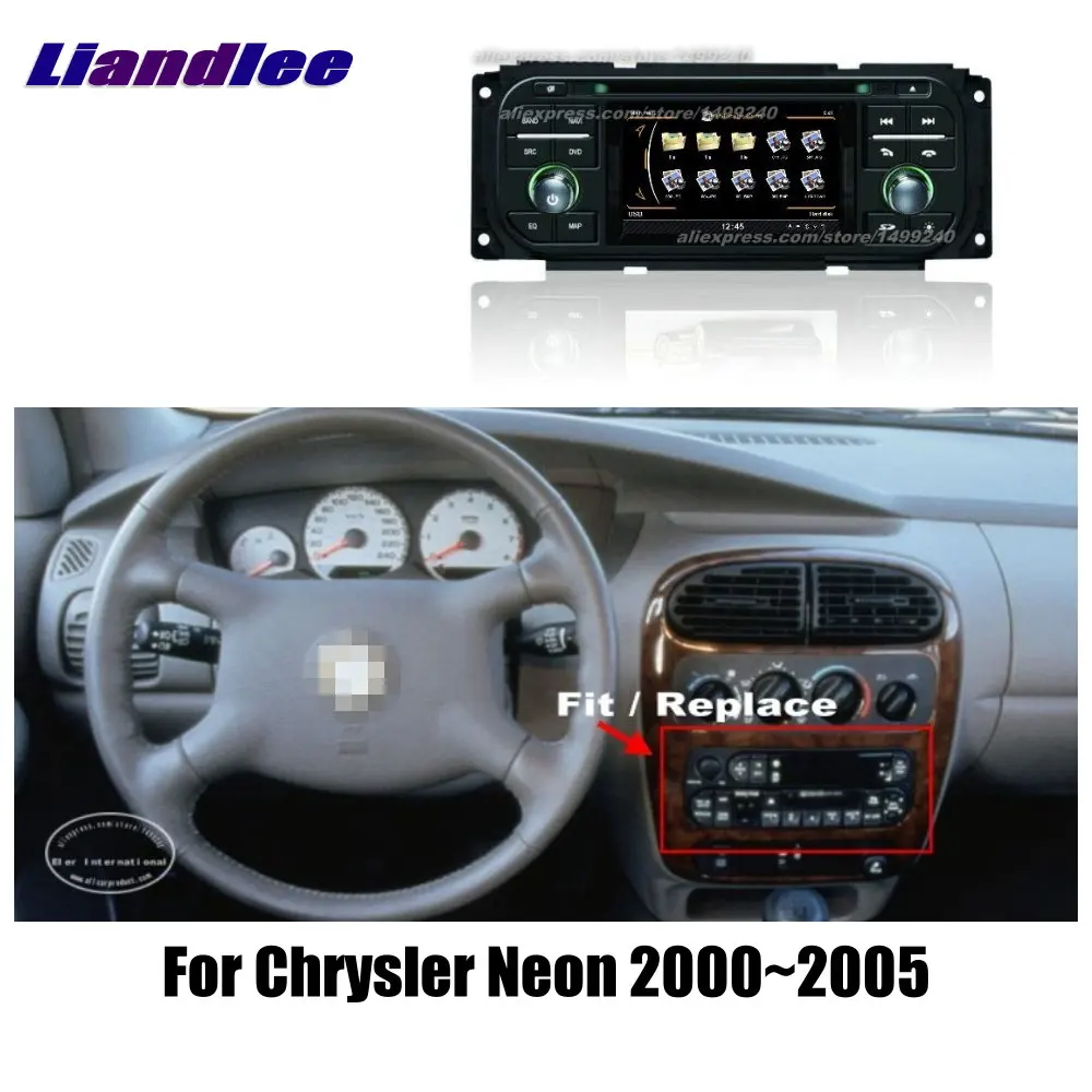 Liandlee 2din для Chrysler Neon 2000~ 2005 автомобильный радиоприемник для Android gps карты навигационный плеер BT wifi HD экран мультимедийная система