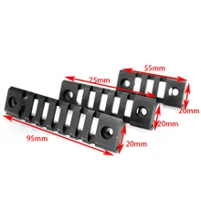 3 размера набор Пикатинни Вивер прицел крепление рельсы пластиковые Keymod рельсы Handguard раздел для страйкбола Охотничьи аксессуары