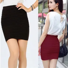 Модная летняя юбка с высокой талией эластичная плиссированная короткая юбка карамельного цвета облегающая мини-юбка черный синий красный белый