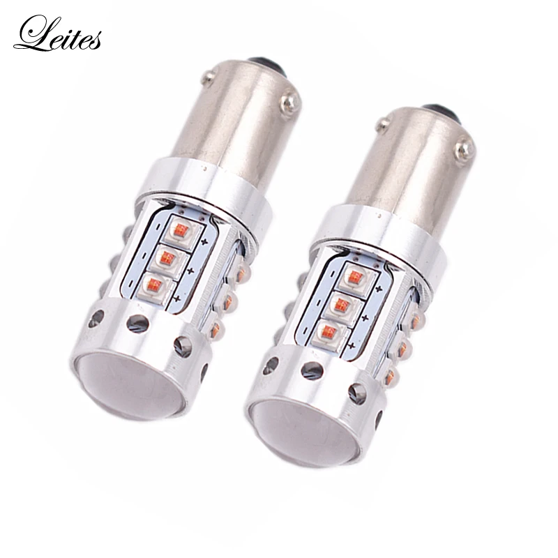 Leite 10 шт. T4W BAY9S BA9S BAX9S 80 Вт XBD чипы H6W H21W светодиодный Canbus безошибочный задний фонарь