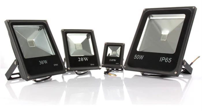 Holofotes à Prova Levou ao ar Mudando de Cor Luz de Inundação v + Controle 20 30 50 Levou d' Água Livre Luzes ac 85-265 Remoto 12x Led Rgb 10 w 2 12X Led RGB Luz de Inundação 10