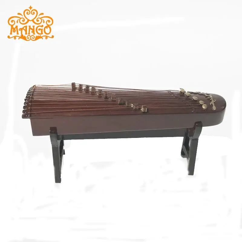 1/12 Кукольный Миниатюрный Музыкальный Инструмент guzheng арфа дети подарок для малышей деревянные классические игрушки