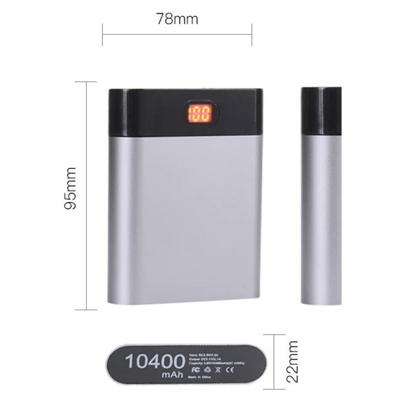 5V Dual USB 4X 18650 чехол для внешнего аккумулятора зарядное устройство