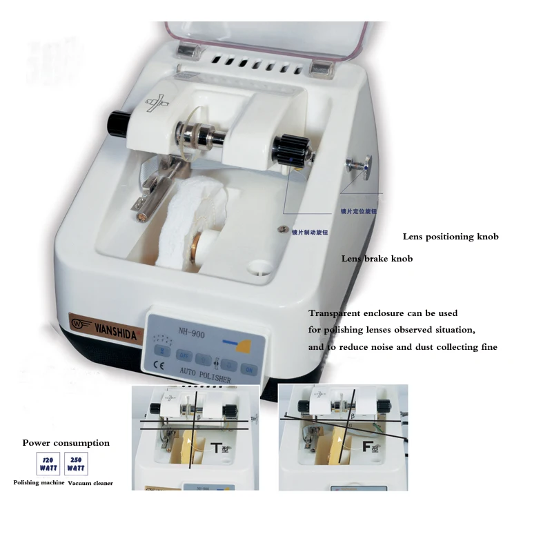 

1pc NH-900 automatic polishing machine Lens polishing machine optical for CR-39 lens Glass lens and AC/PC lens