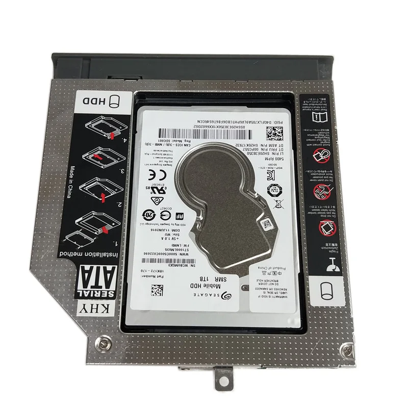 2-й HDD Caddy 9,0 мм SATA3.0 SSD HDD кронштейн для lenovo IdeaPad 320 320-14IKB IdeaPad 320-15AST IdeaPad 320-15ISK 320-15IKB