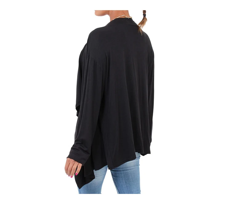 2017 European and American style new autumn long sleeves irregular cardigan thin jacket small jacket special (3)