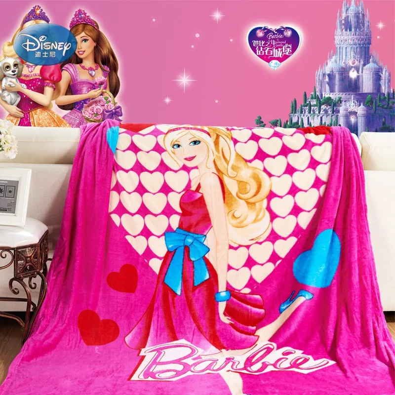 barbie plush blanket