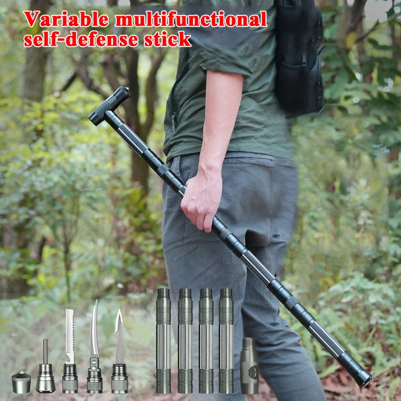 

Aluminum Alloy Camping Portable Tactical Stick Outdoor Hiking Trekking Pole Defensive Mountaineering Sports Emergen Dropshipping