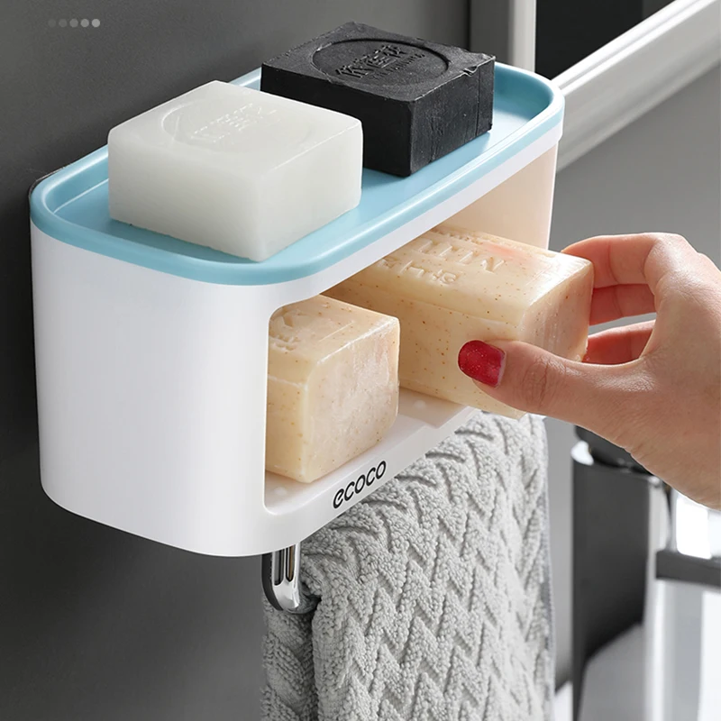 Günstig Doppel Schicht Seife Halter Handtuch Bar Papier Halter Lagerung Plattform Kunststoff Seife Box Großen Container 2019 Neue Bad Seife Dish