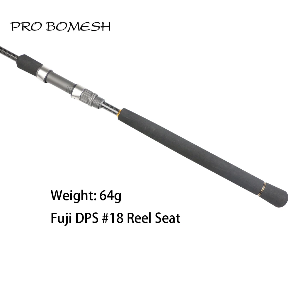 

Pro Bomesh 1Set 64g Fuji DPS 18# Spinning EVA Handle Kit Sea Bass Rod Boat Rod Handle Kit DIY Fishing Rod Pole Accessory