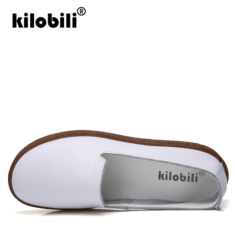 Kilobili/Женская обувь на плоской подошве женские туфли из натуральной кожи без