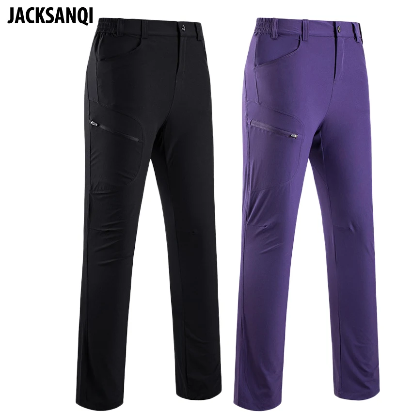

JACKSANQI New Women's Summer Quick Dry Pants Outdoor Breathable Elasticity Hiking Camping Trekking Fishing Female Trousers RA024