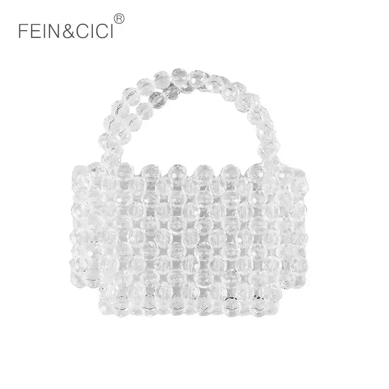white clear mini handbag