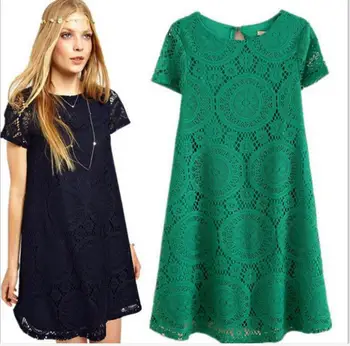 

Hot Summer Plus Size 4XL beach Dress Sexy Women Casual Short sleeve Beach Short Dress Tassel Solid White Mini Lace Dress