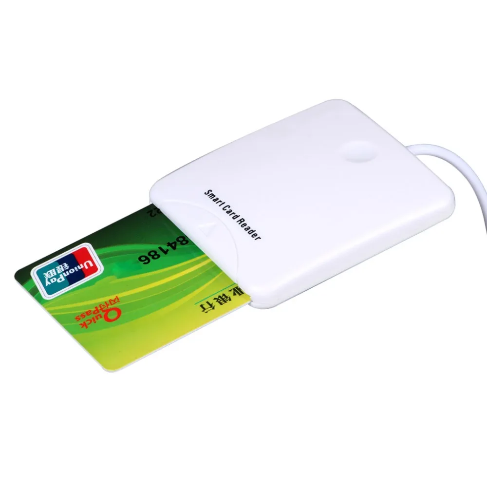 Белый abs-пластик USB контактный чип смарт-карты IC считыватель карт с sim-слотом для Windows Me/для 2000/XP/или для MAC OS 8,6, 9.X Прямая поставка
