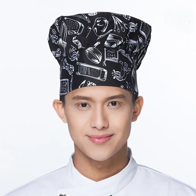 Cooking Adjustable Chef Hat Men Kitchen Baker Elastic Hat Catering