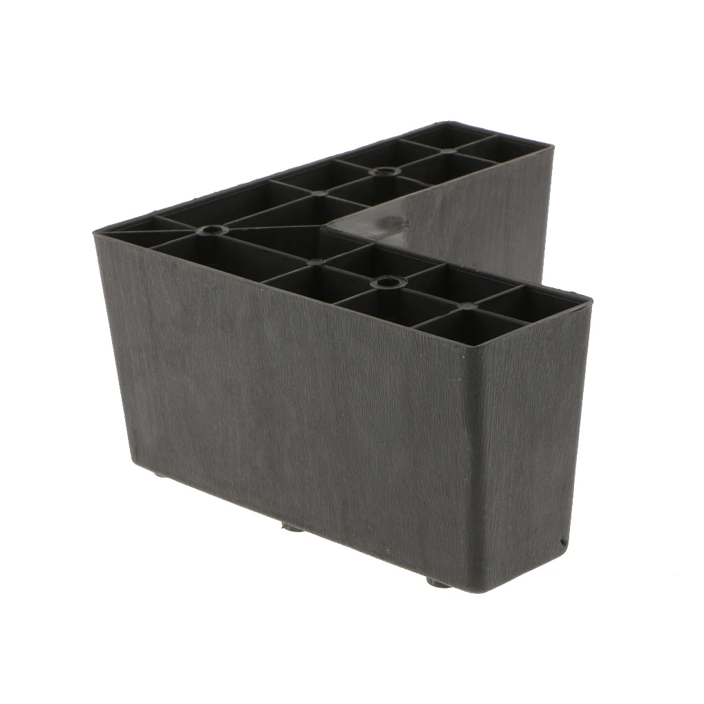 

Sturdy Plastic Ottoman Legs Sofa Leg Weigh Stand Holder Settee Table Replacement Plinth Feet 6x3inch