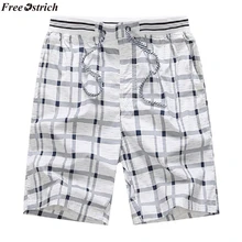 Свободные мужские хлопковые клетчатые быстросохнущие пляжные спортивные шорты с карманами размера плюс, шорты для серфинга, мужские спортивные штаны для бега
