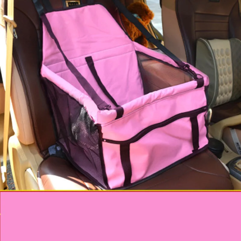 Переноска для домашних собак, сумка для сиденья, водонепроницаемая корзина, безопасная дорожная сетчатая подвесная сумка, собачья сумка для сиденья, корзина для кошек - Цвет: Розовый