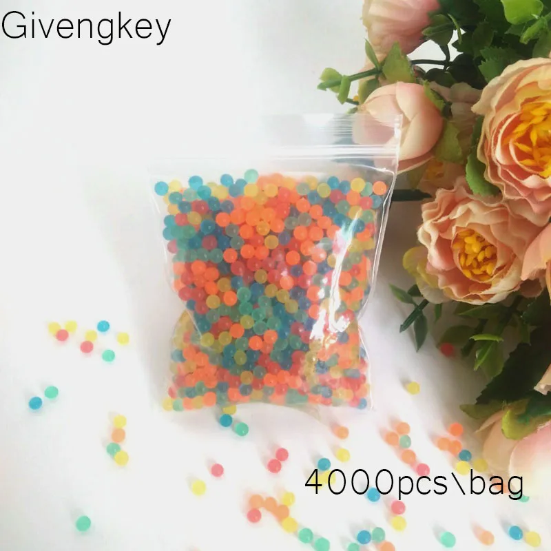 Orbeez 4000pcs \ мешок цветные перламутровые световой кристалл Грязь Магия роста гидрогель выращивания цветов Свадебные украшения