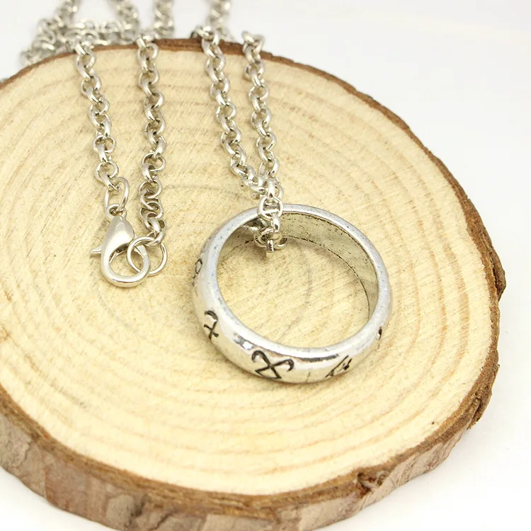 

Movie Jewelry Mortal Instruments City of Bones Ashes Metal Power Rune Pendant Necklace Action Figure Cosplay Toys
